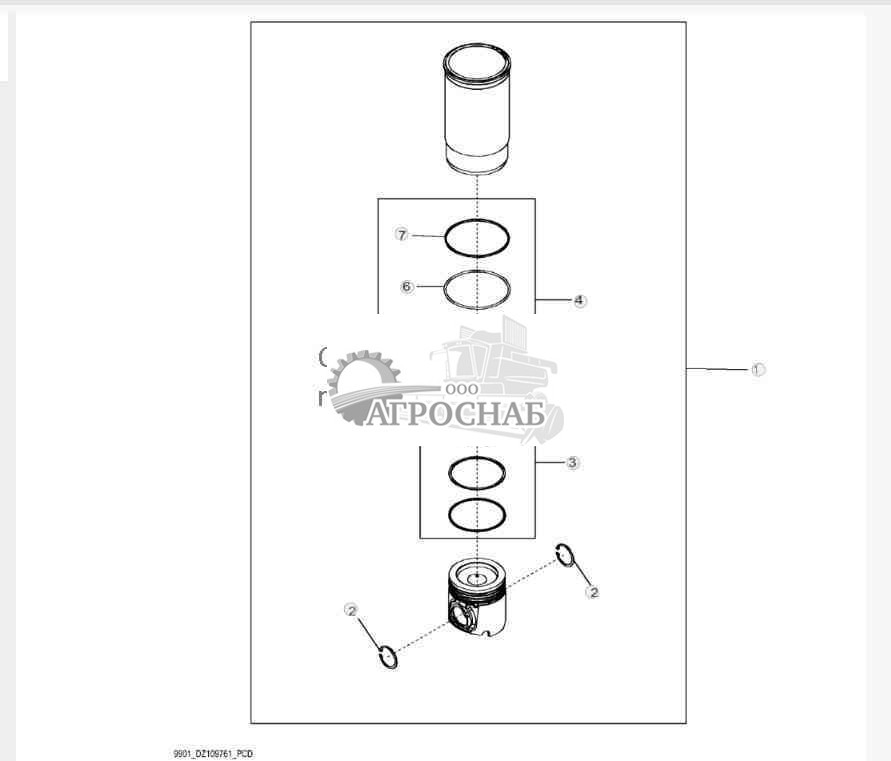 9901 Комплект гильзы поршня 